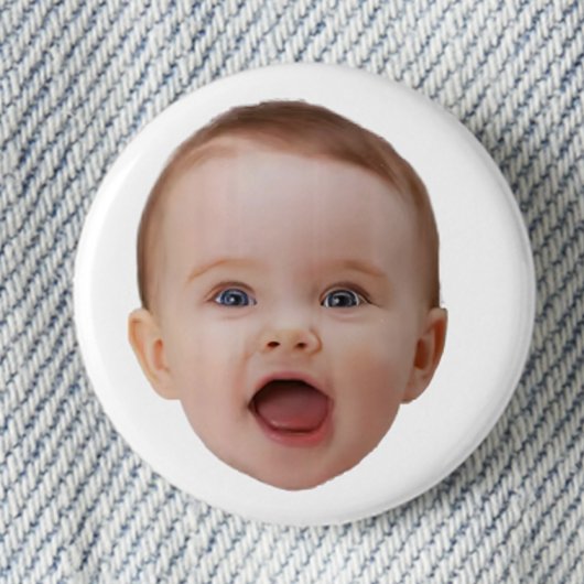 Aangepaste foto, aangepaste foto gezicht ronde button 3,2 cm