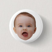Aangepaste foto, aangepaste foto gezicht ronde button 3,2 cm (Voorkant)
