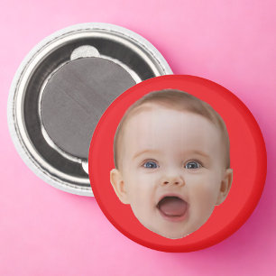 Aangepaste foto, Aangepaste foto gezicht rood Magneet