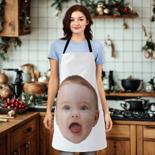 Aangepaste foto, aangepaste foto gezicht schort