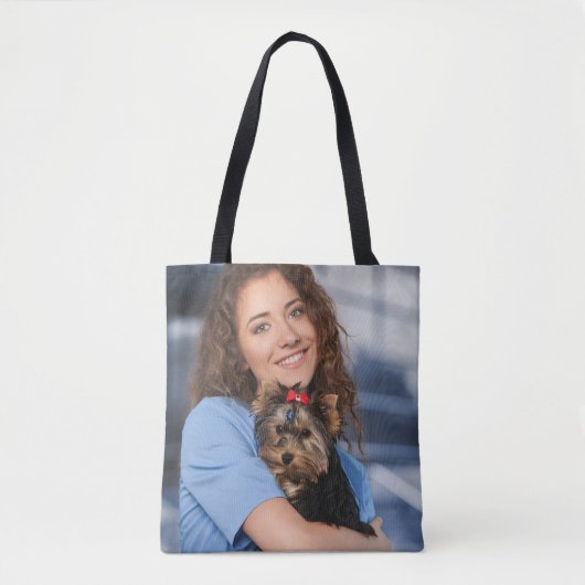 Aangepaste foto Aangepaste gezinspuppy Tote Bag (Voorkant)