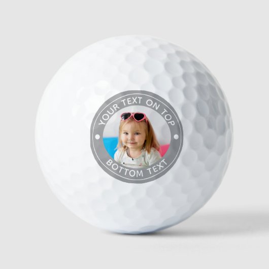 Aangepaste foto Aangepaste kleur en tekst Golfbal Golfballen (Voorkant)
