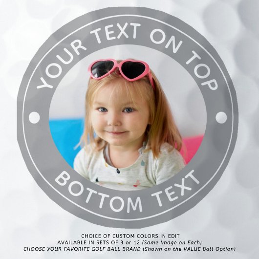 Aangepaste foto Aangepaste kleur en tekst Golfbal Golfballen