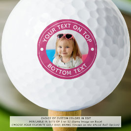 Aangepaste foto Aangepaste kleur en tekst Golfbal Golfballen