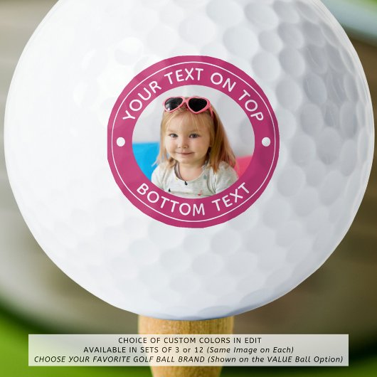 Aangepaste foto Aangepaste kleur en tekst Golfbal Golfballen