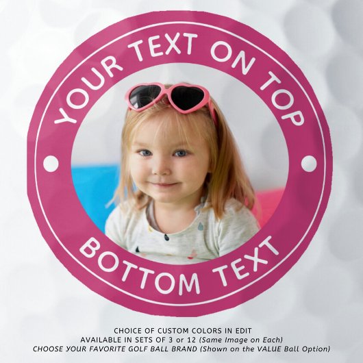 Aangepaste foto Aangepaste kleur en tekst Golfbal Golfballen