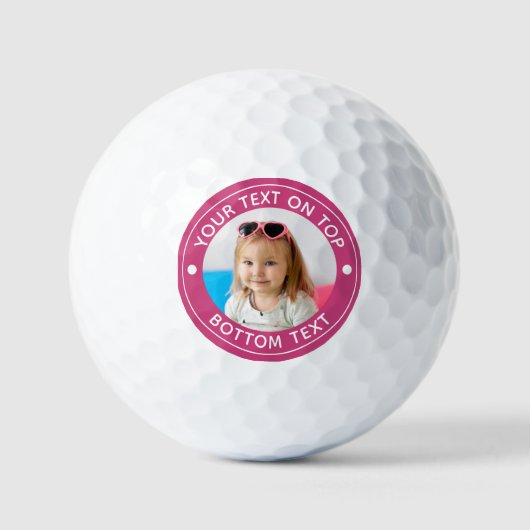 Aangepaste foto Aangepaste kleur en tekst Golfbal Golfballen (Voorkant)