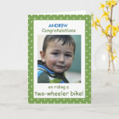 Aangepaste foto Aangepaste naam gefeliciteerd Kaart (Gele Bloem)