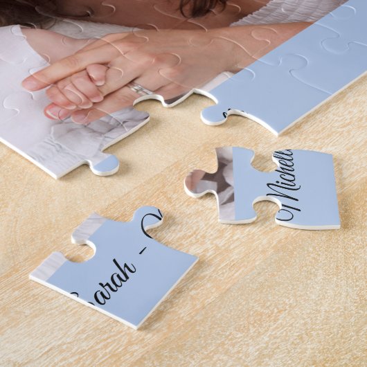 Aangepaste foto Aangepaste naam Jigzaag Puzzle Legpuzzel (Zijkant)