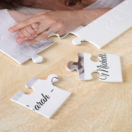 Aangepaste foto Aangepaste naam Jigzaag Puzzle Legpuzzel (Zijkant)