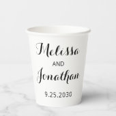 Aangepaste foto Aangepaste naam Weddenschap Papieren Bekers (Achterkant)