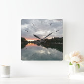 Aangepaste foto Aangepaste vierkant wandklok (Huis)