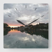 Aangepaste foto Aangepaste vierkant wandklok (Voorkant)