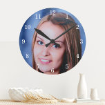 Aangepaste foto-aangepaste wandklok<br><div class="desc">Upload een foto, en creëer gemakkelijk uw gepersonaliseerde klok van de fotomuur. U kunt dit ONTWERP overdragen op andere Zazzle producten en het aanpassen om de meeste Zazzle punten te passen. De standaard design van Studio worden gemaakt in high-resolution vectorgrafiek voor een professionele druk. Dank u voor het kiezen van...</div>