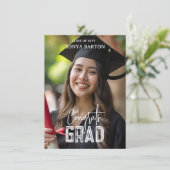 Aangepaste foto-aankondiging afstuderen 2025 feestdagenkaart (Staand voorkant)