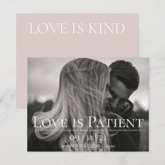 Aangepaste foto-aankondiging voor uitstel van de b kaart (Voorkant / Achterkant)