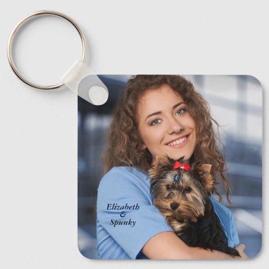 Aangepaste foto aanpassen sleutelhanger (Voorkant)