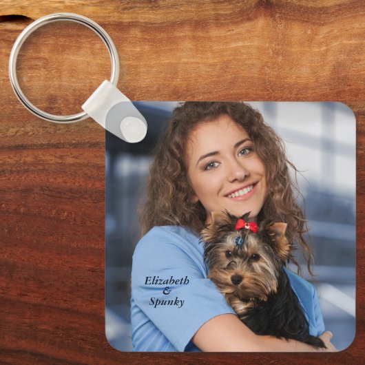 Aangepaste foto aanpassen sleutelhanger (Voorkant)