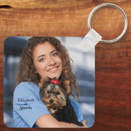 Aangepaste foto aanpassen sleutelhanger (Achterkant)