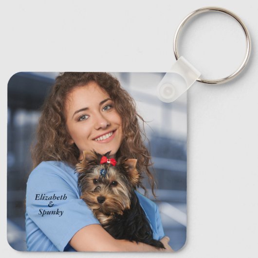 Aangepaste foto aanpassen sleutelhanger (Achterkant)