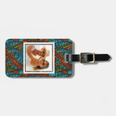 Aangepaste foto Abstract, etnische achtergrond Bagagelabel (Voorkant horizontaal)