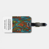 Aangepaste foto Abstract, etnische achtergrond Bagagelabel (Achterkant horizontaal)