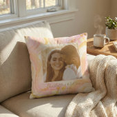 Aangepaste foto abstract roze werveling trendy pas kussen