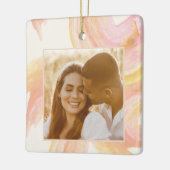 Aangepaste foto abstracte Waterverf van doorsnijde Keramisch Ornament (Links)