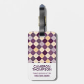 Aangepaste foto-achtergrond bagagelabel (Achterkant verticaal)