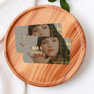 Aangepaste foto achtergrond Nail Tech Visitekaartje