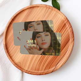 Aangepaste foto achtergrond Nail Tech Visitekaartje
