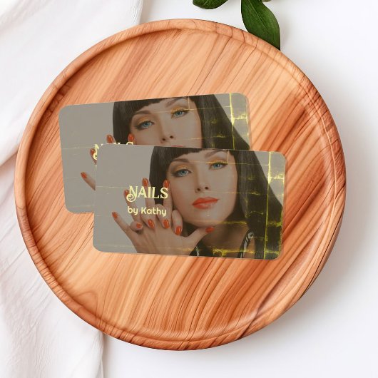 Aangepaste foto achtergrond Nail Tech Visitekaartje