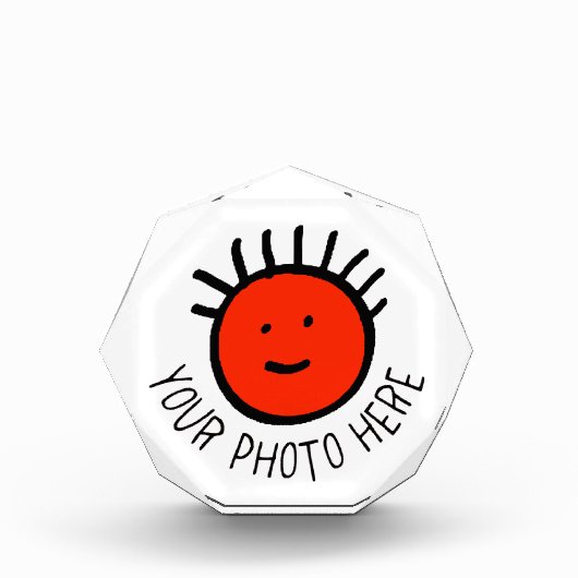 Aangepaste foto ACHTHOEKIGE FOTOBLOK Lege sjabloon (Voorkant)
