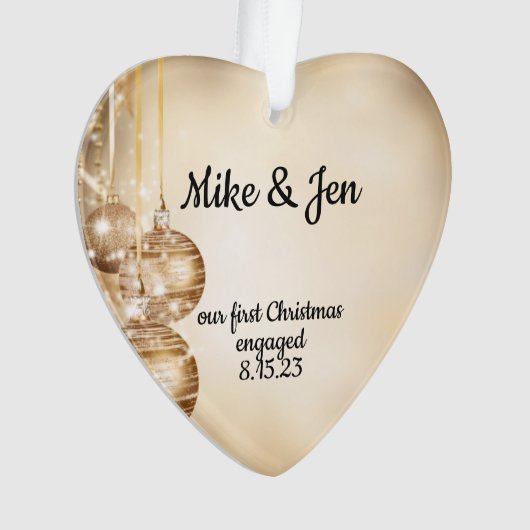 Aangepaste foto Acryl Kerst Ornament (voorkant)