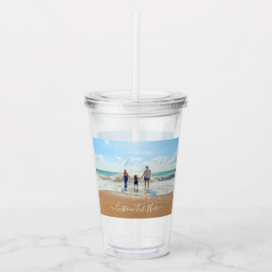 Aangepaste foto-acryl tumbler Uw foto's en tekst Acryl Drinkbeker
