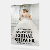 Aangepaste Foto Acryl Vrijgezellenfeest Welkomstbo Acryl Bord (Hoek)