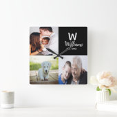 Aangepaste foto-acrylwandklok vierkante klok (Huis)