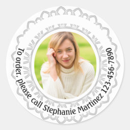 Aangepaste foto Adverteren Zakelijke verkoopmarket Ronde Sticker