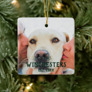 Aangepaste foto afbeelding afbeelding groet berich keramisch ornament