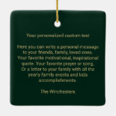 Aangepaste foto afbeelding afbeelding groet berich keramisch ornament (Achterkant)