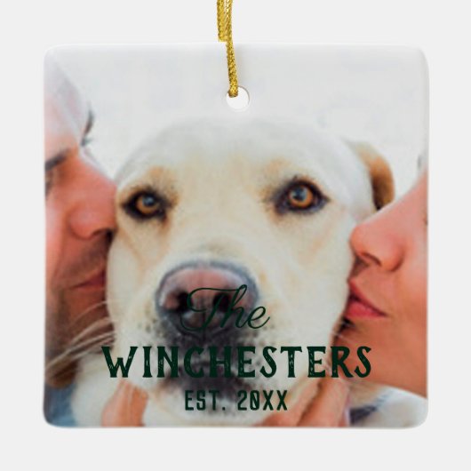 Aangepaste foto afbeelding afbeelding groet berich keramisch ornament (Voorkant)