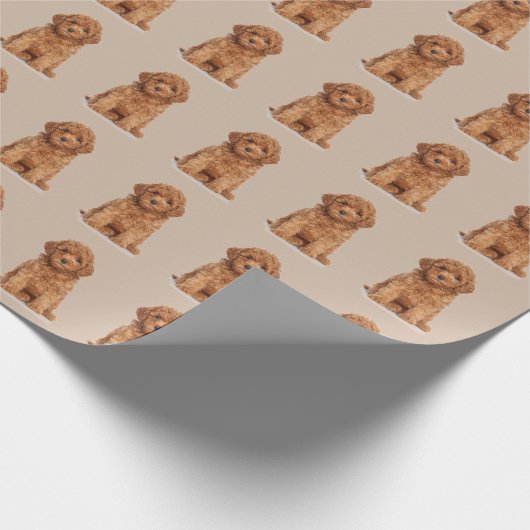 Aangepaste foto afbeelding afbeelding patroon beig cadeaupapier (Hoek)