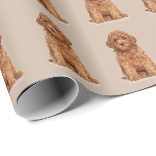 Aangepaste foto afbeelding afbeelding patroon beig cadeaupapier (Rol Hoek)