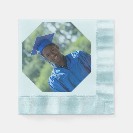Aangepaste FOTO AFBEELDING Afstudeerfeest Papieren Servet (Voorkant)