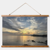 Aangepaste foto afbeelding gepersonaliseerd horizo hangend wandkleed (Voorkant)