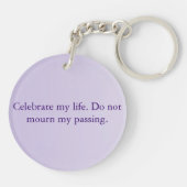 Aangepaste foto/Afbeelding hier ter nagedachtenis  Sleutelhanger (Achterkant)