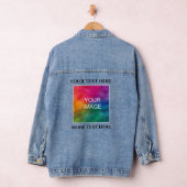 Aangepaste foto Afbeelding Logo Vrouwen Elegant Mo Denim Jacket (Hangar)