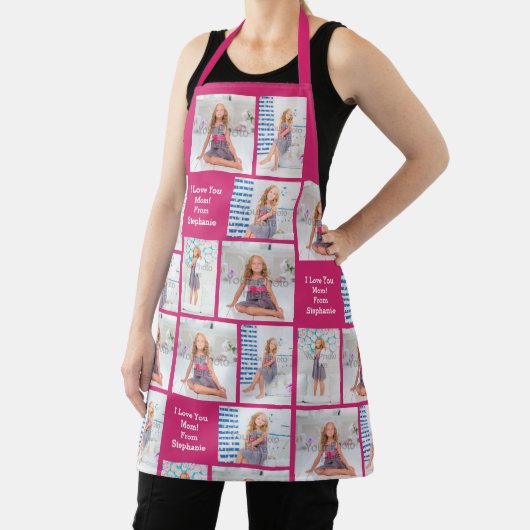 Aangepaste foto Afbeelding Moederdag mam vrouwen Schort (Insitu)
