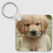 Aangepaste foto afbeelding naam contactinfo monogr sleutelhanger (Voorkant)