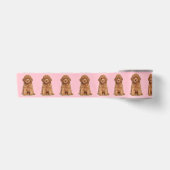 Aangepaste foto afbeelding pastel roze satijnen lint (Voorkant)